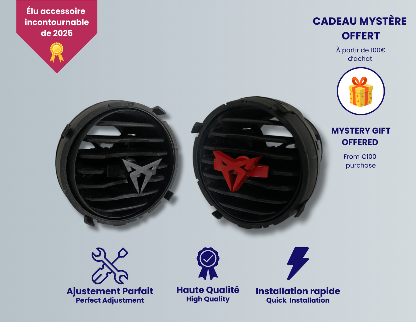 Clip de ventilation SEAT Ibiza 6L – Logo Cupra